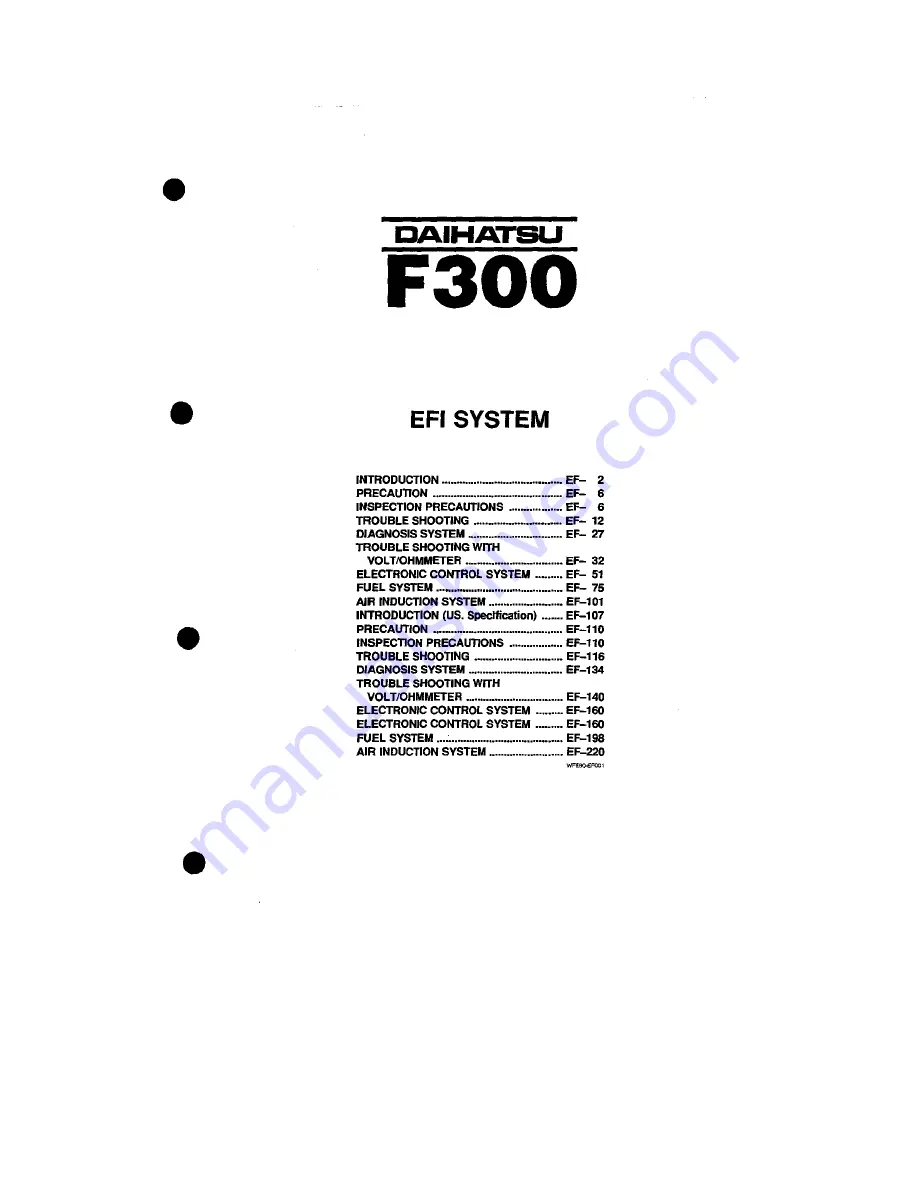 Daihatsu F300 Service Manual Download Page 1369