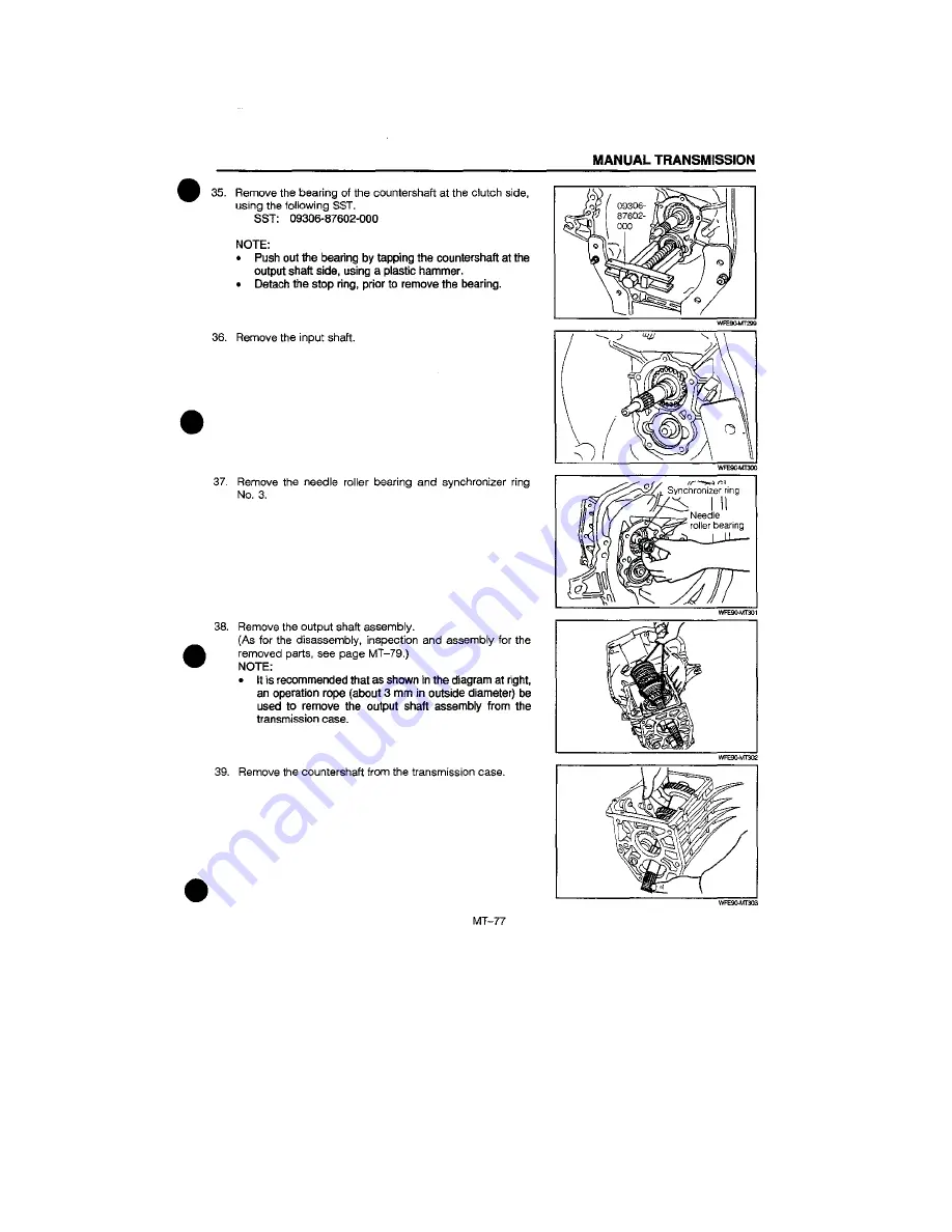 Daihatsu F300 Service Manual Download Page 158