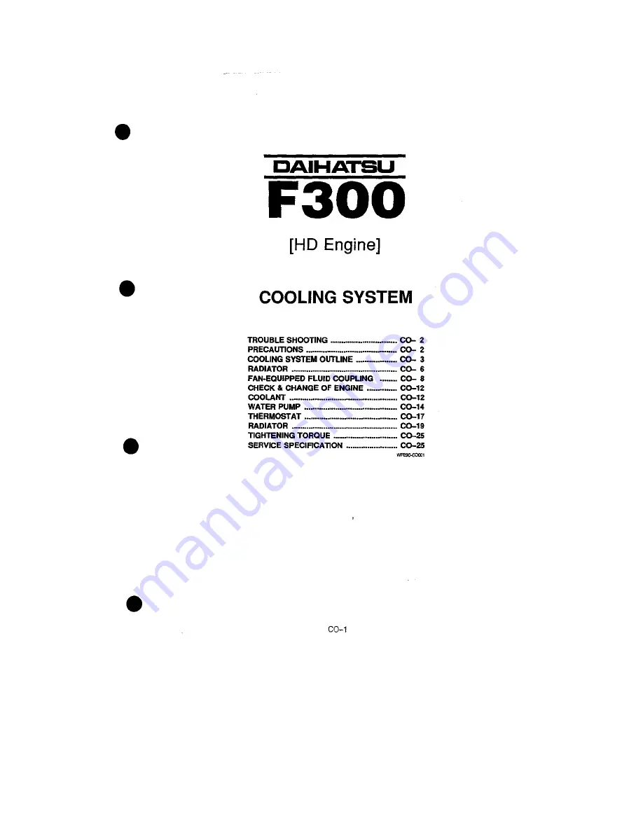 Daihatsu F300 Service Manual Download Page 1646