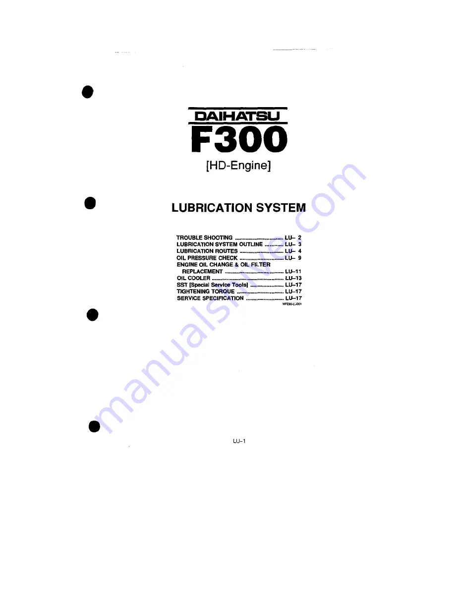 Daihatsu F300 Service Manual Download Page 1671