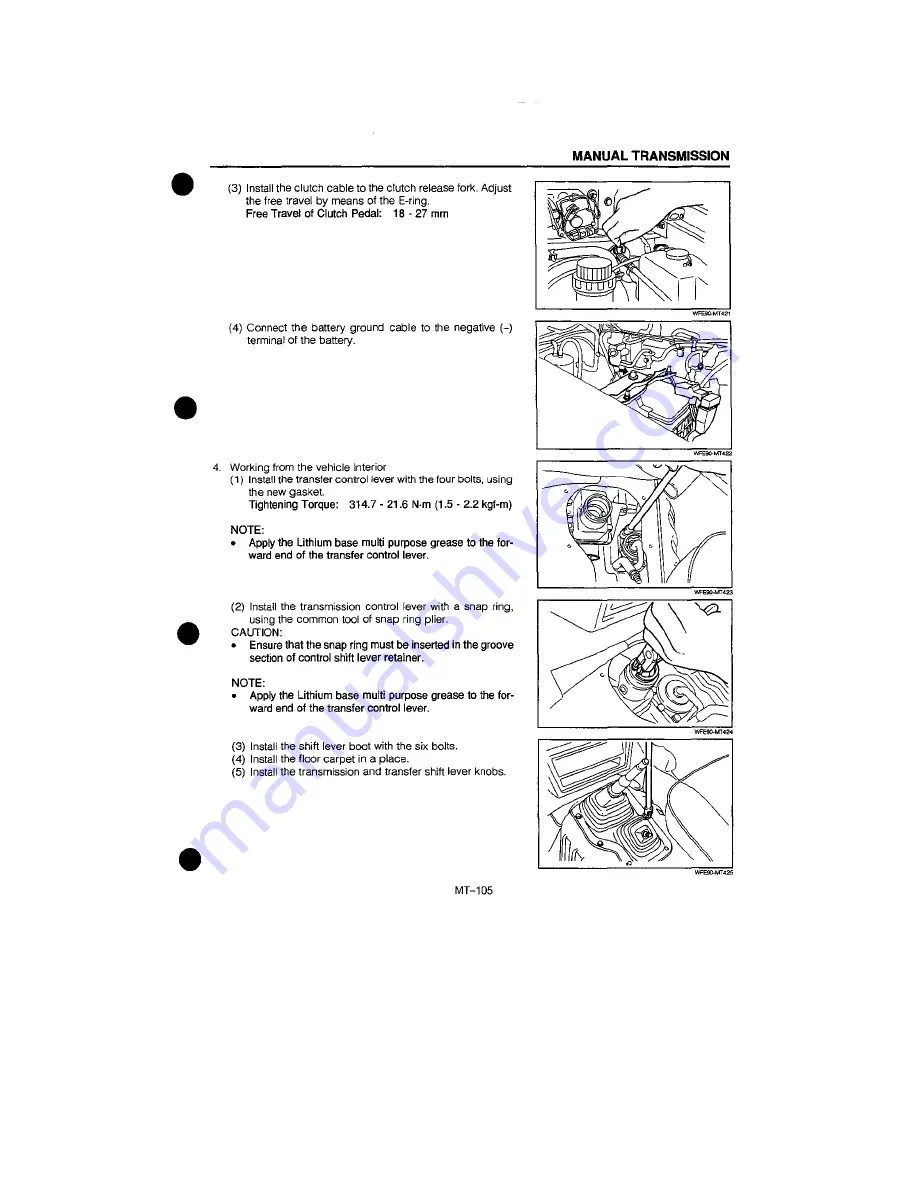 Daihatsu F300 Service Manual Download Page 186