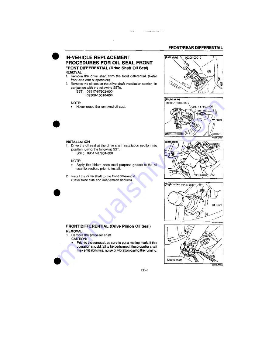 Daihatsu F300 Service Manual Download Page 310