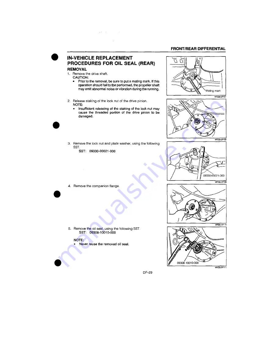 Daihatsu F300 Service Manual Download Page 336