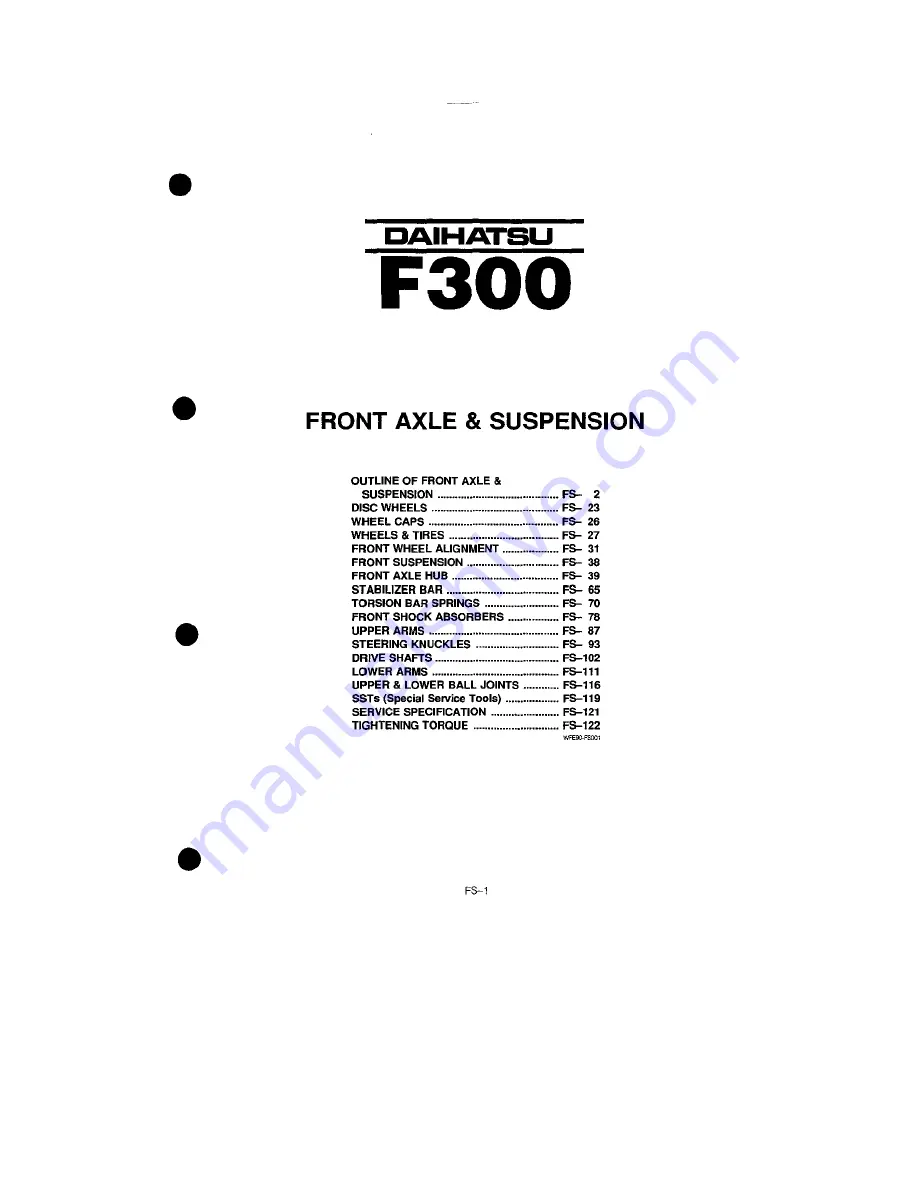 Daihatsu F300 Service Manual Download Page 369