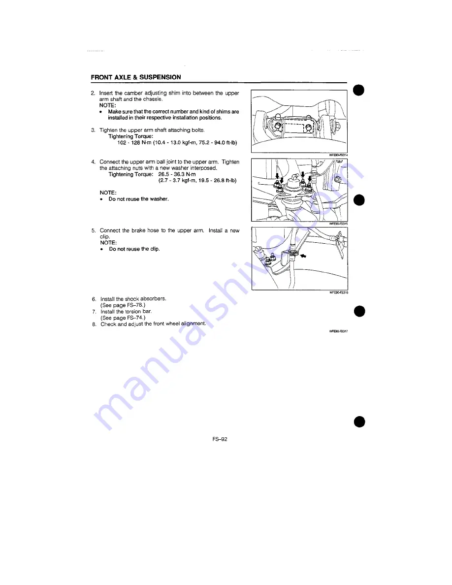 Daihatsu F300 Service Manual Download Page 460