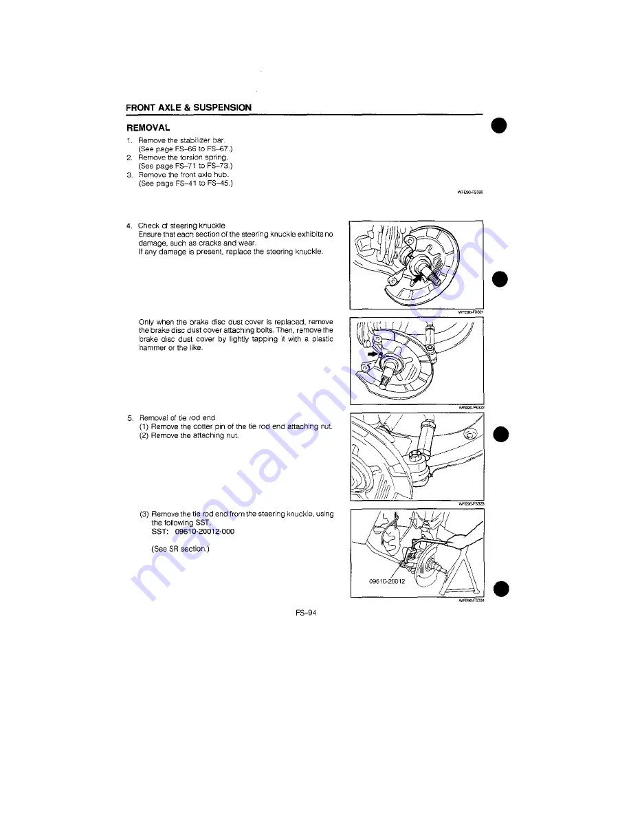 Daihatsu F300 Service Manual Download Page 462