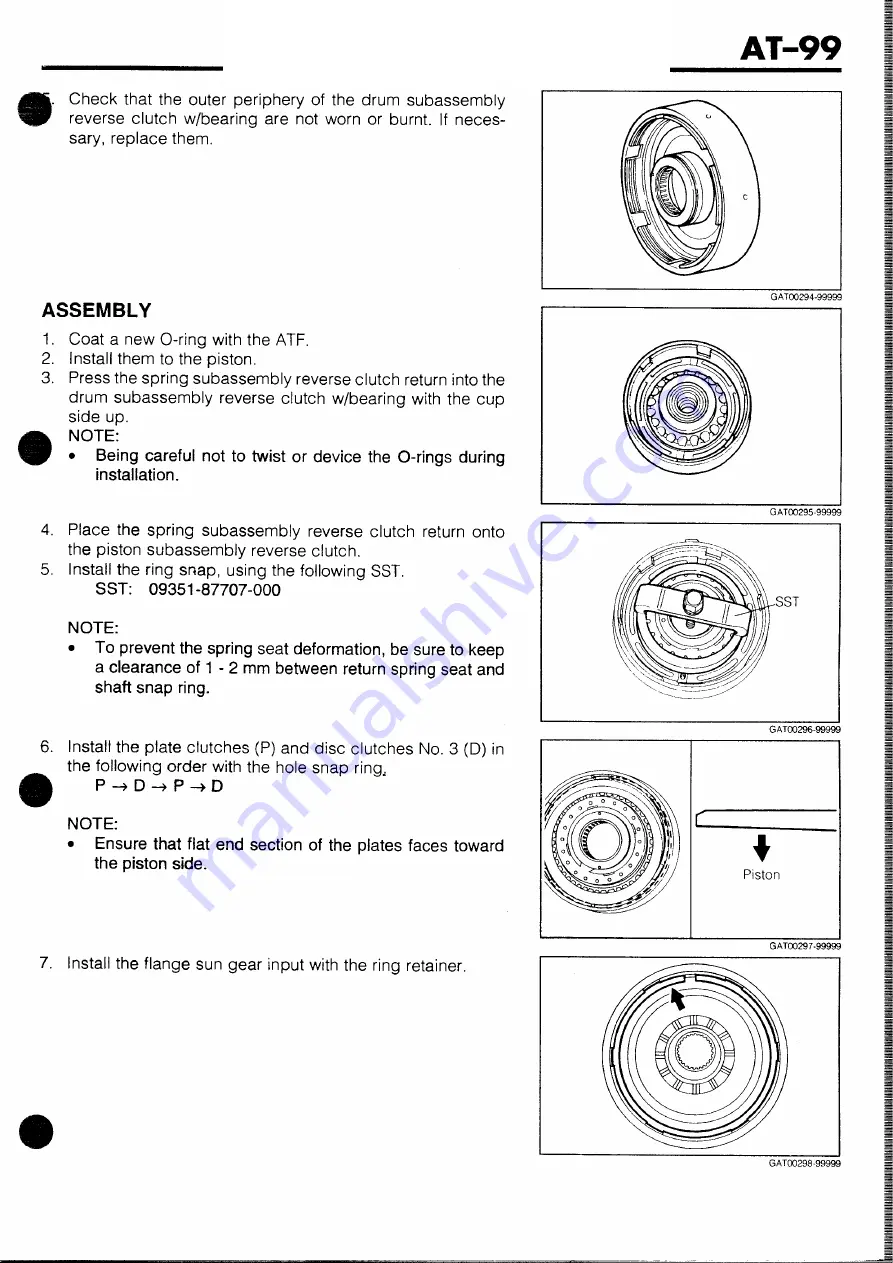 Daihatsu G200 Service Manual Download Page 377