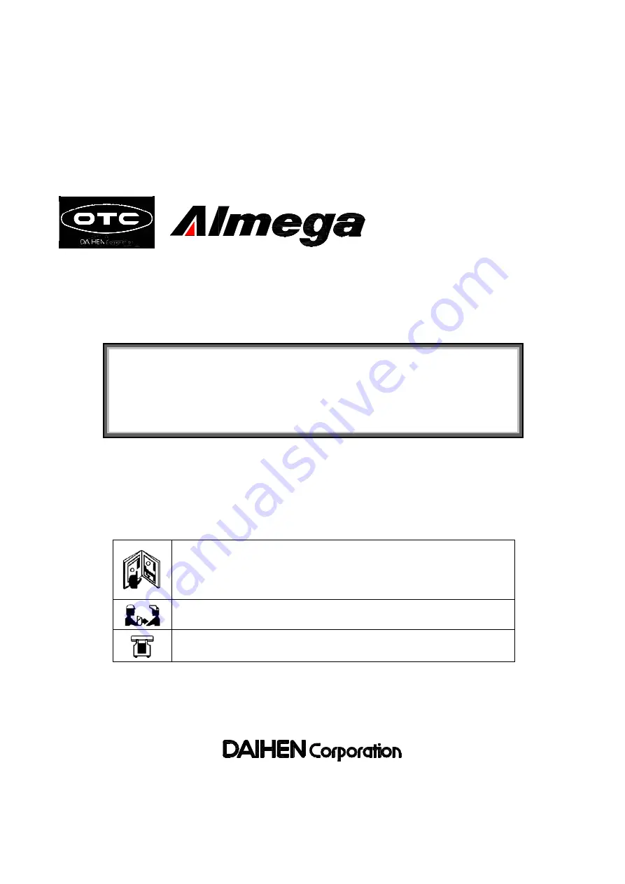 Daihen OTC Almega AX Series Instruction Manual Download Page 1