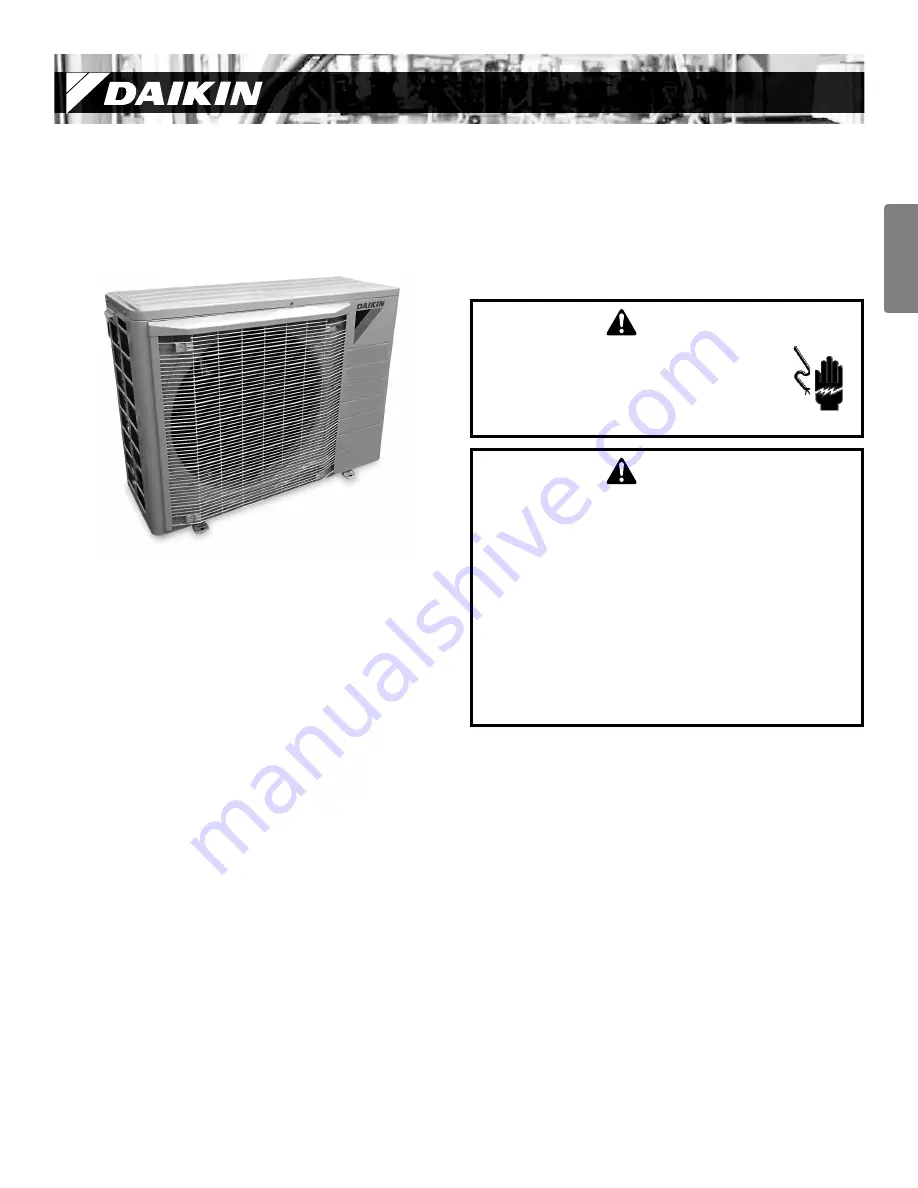 Daikin DX17VSS181AA Installation Instructions Manual Download Page 1