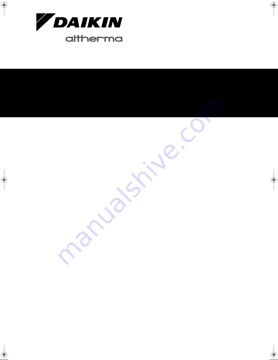 Daikin EBHQ006BAV3 Installation Manual Download Page 1