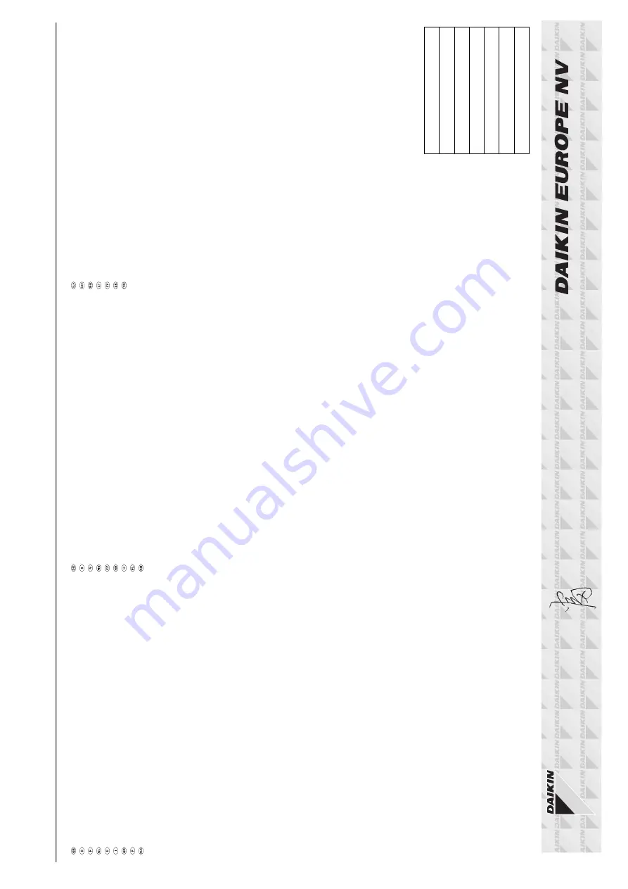 Daikin EWWD120MBYNN Installation Manual Download Page 3