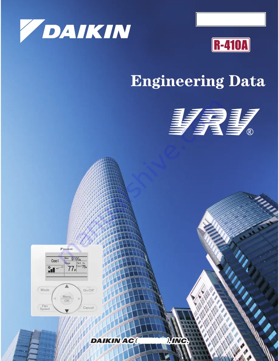 Daikin FXFQ-PVJU Engineering Data Download Page 1