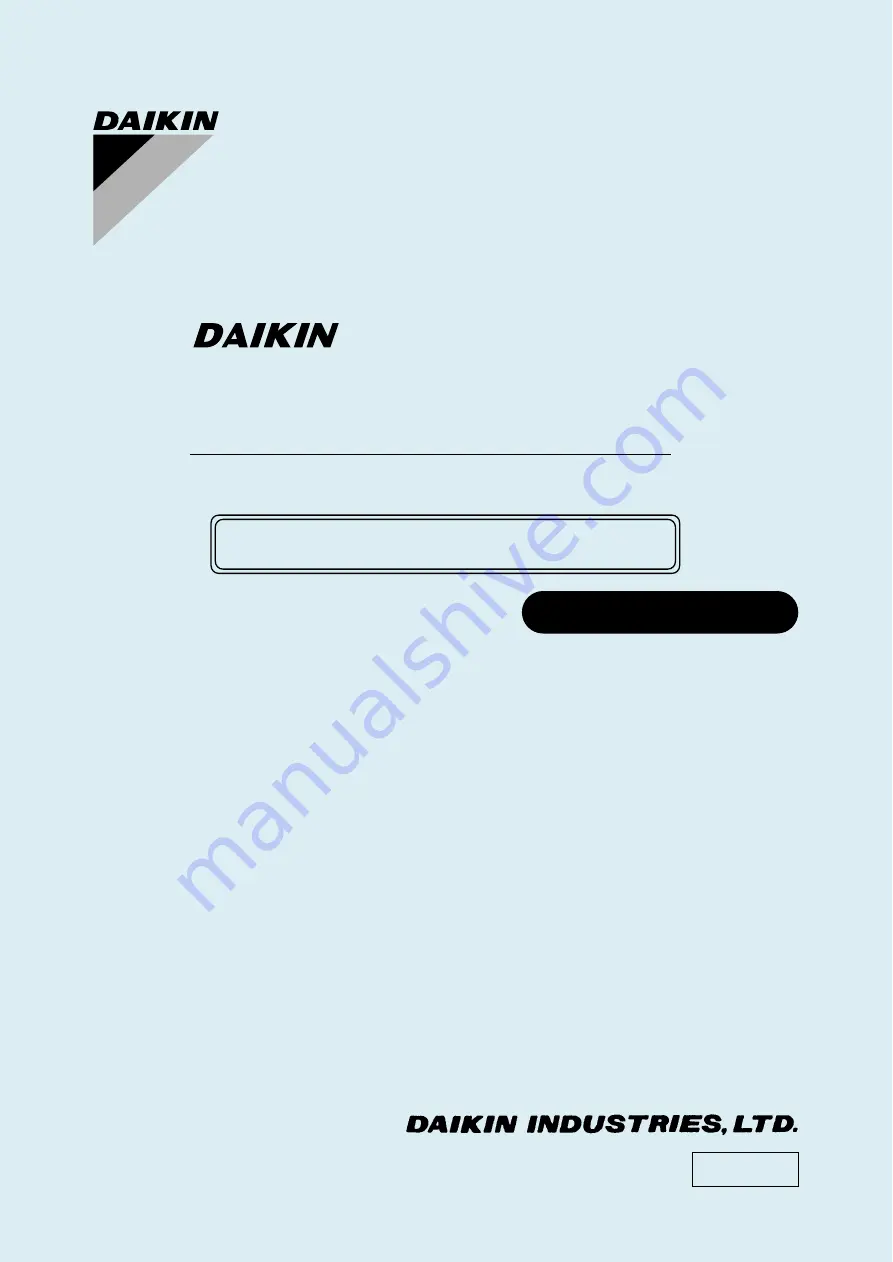 Daikin LXE10D-A15 Service Manual & Parts List Download Page 1