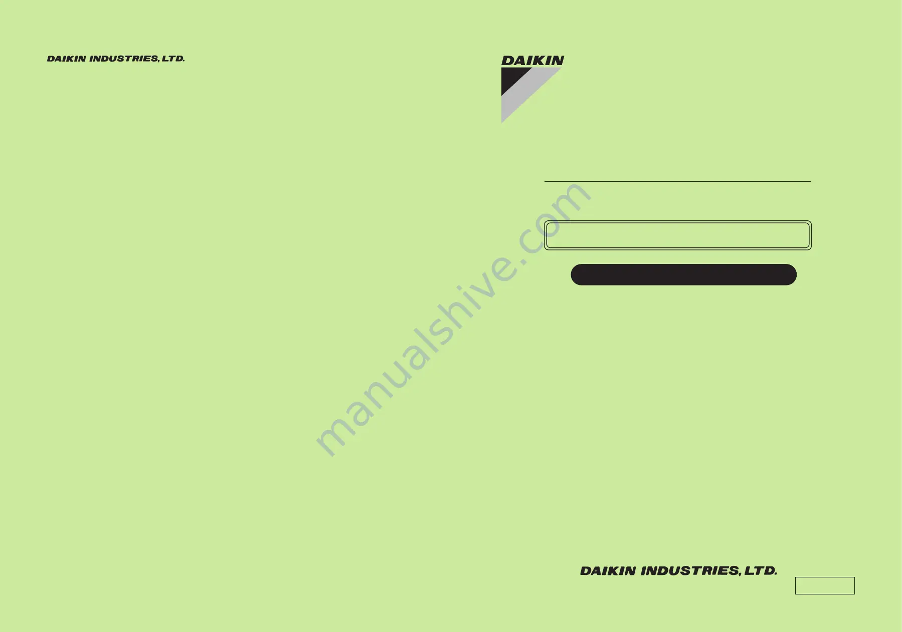 Daikin LXE10E-A27A Service Manual & Parts List Download Page 1