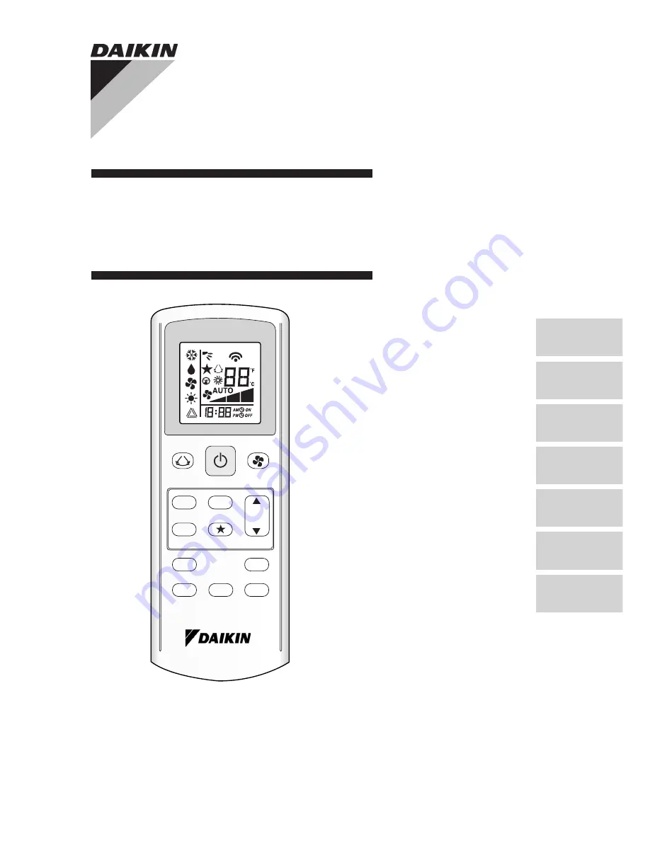 Daikin R08019037090A Operating Manual Download Page 1