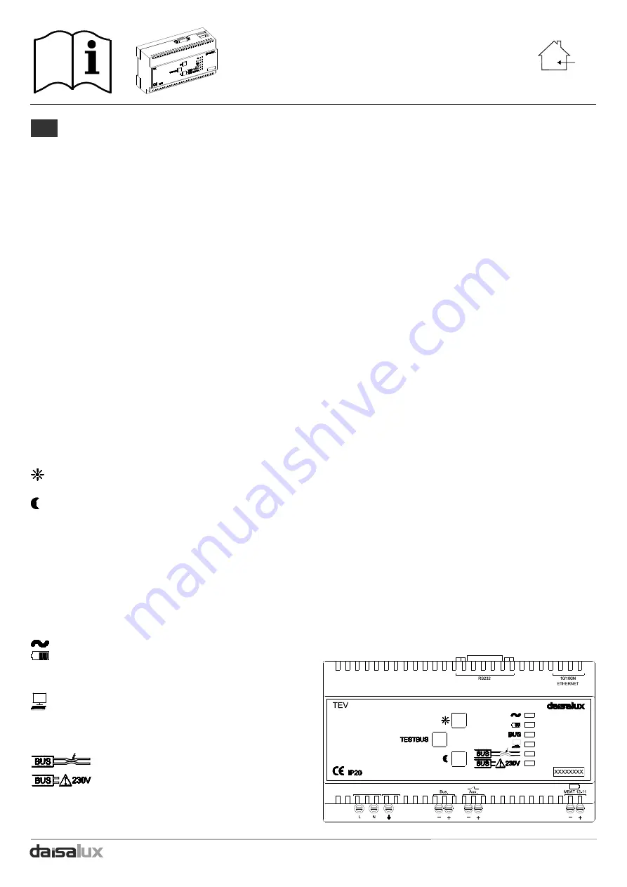 daisalux TEV-1000 Instruction Manual Download Page 1