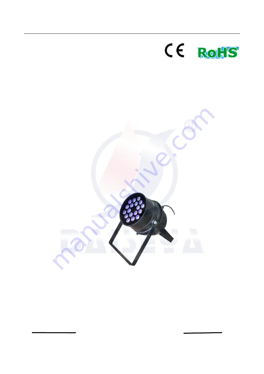 Daisy Lighting LED PAR64 User Manual Download Page 1