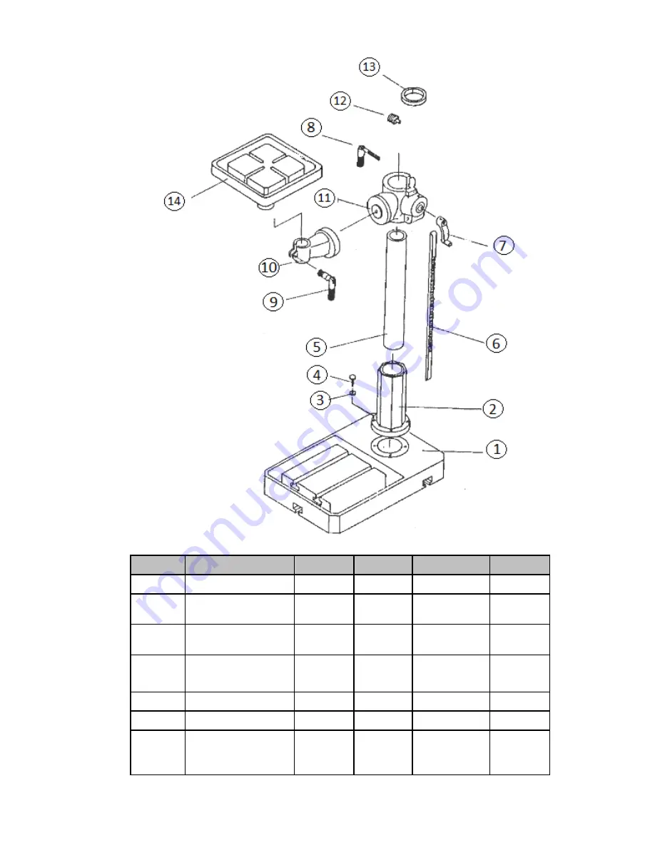 Dake SB-250V Owner'S Manual Download Page 19