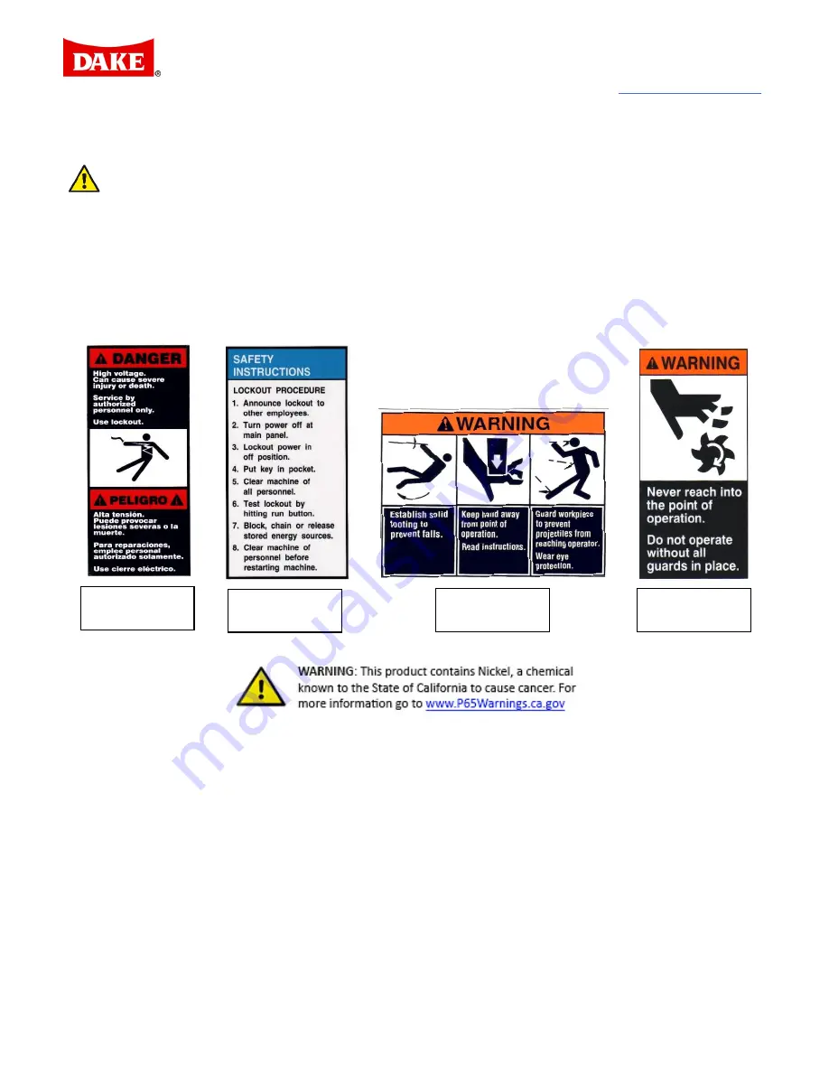 Dake TB-16V Instructional Manual Download Page 7