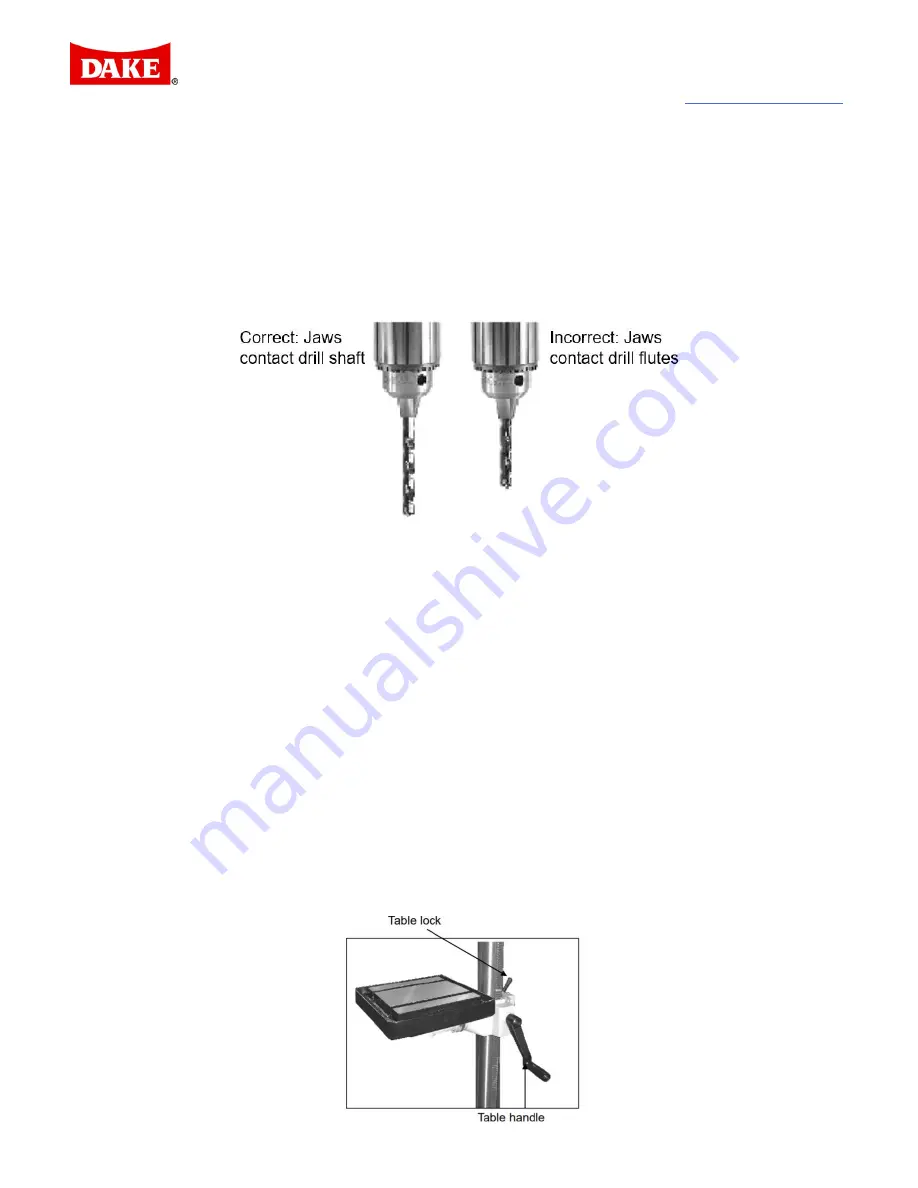 Dake TB-16V Instructional Manual Download Page 12