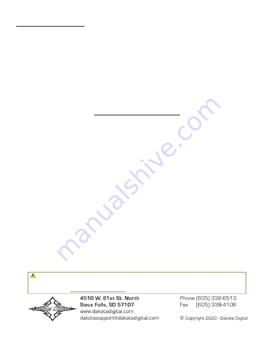 Dakota Digital ECD-200BT Manual Download Page 10