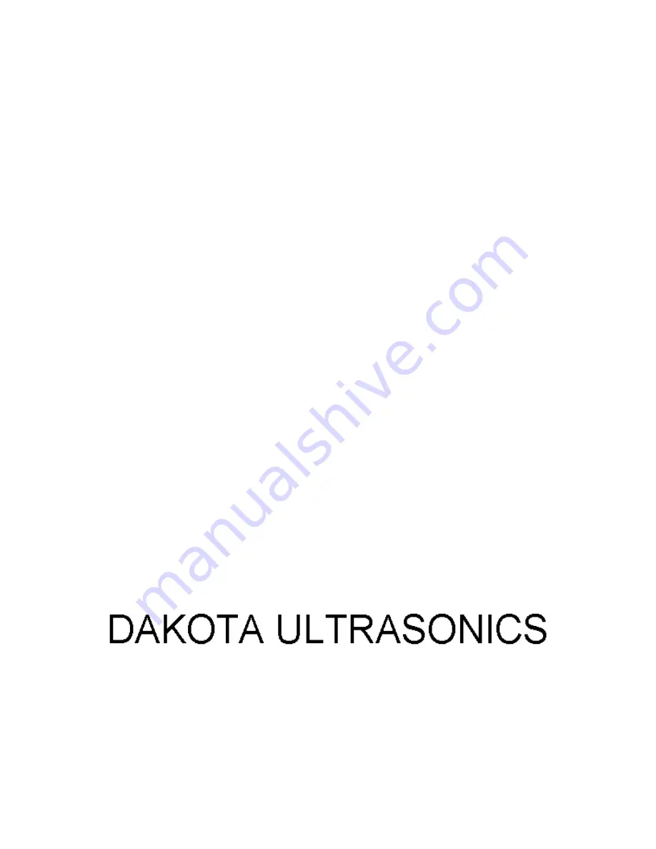 DAKOTA ULTRASONICS MX-3 Operation Manual Download Page 2