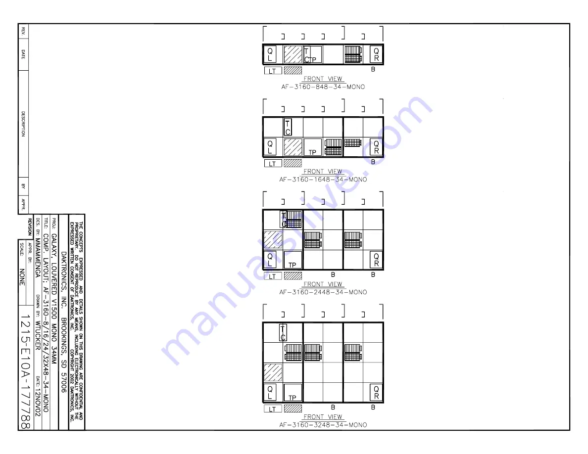 Daktronics AF-3160 Manual Download Page 62