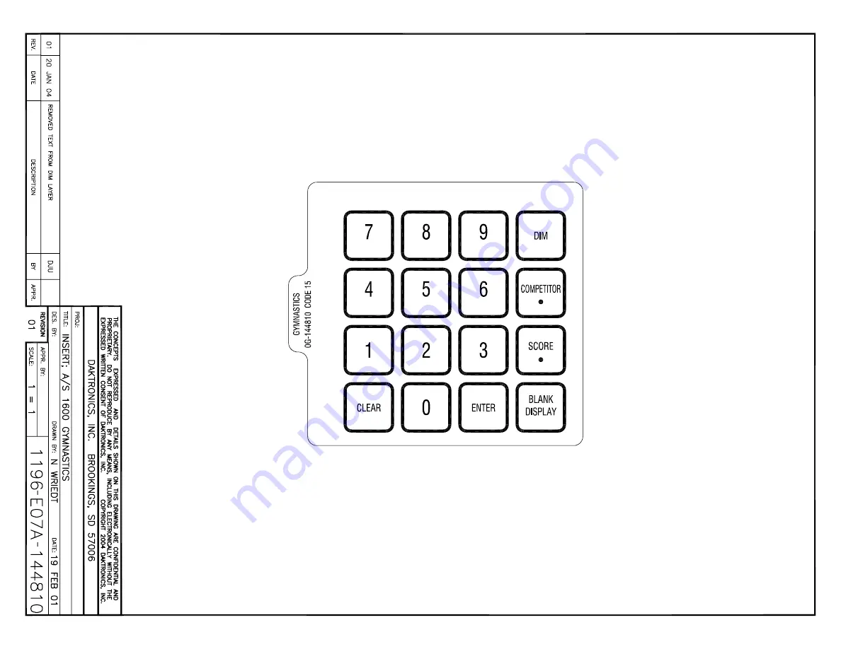 Daktronics All Sport 1600 Series Operation Manual Download Page 78