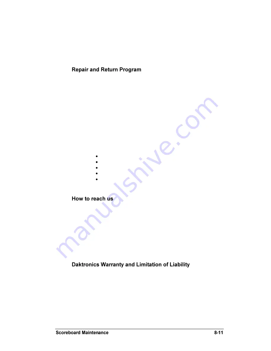 Daktronics BA-1018 Display Manual Download Page 64