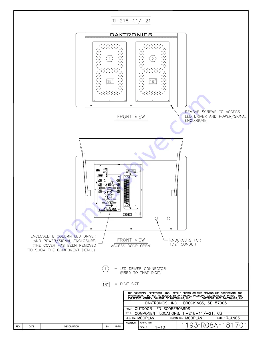 Daktronics BA-1018 Display Manual Download Page 148