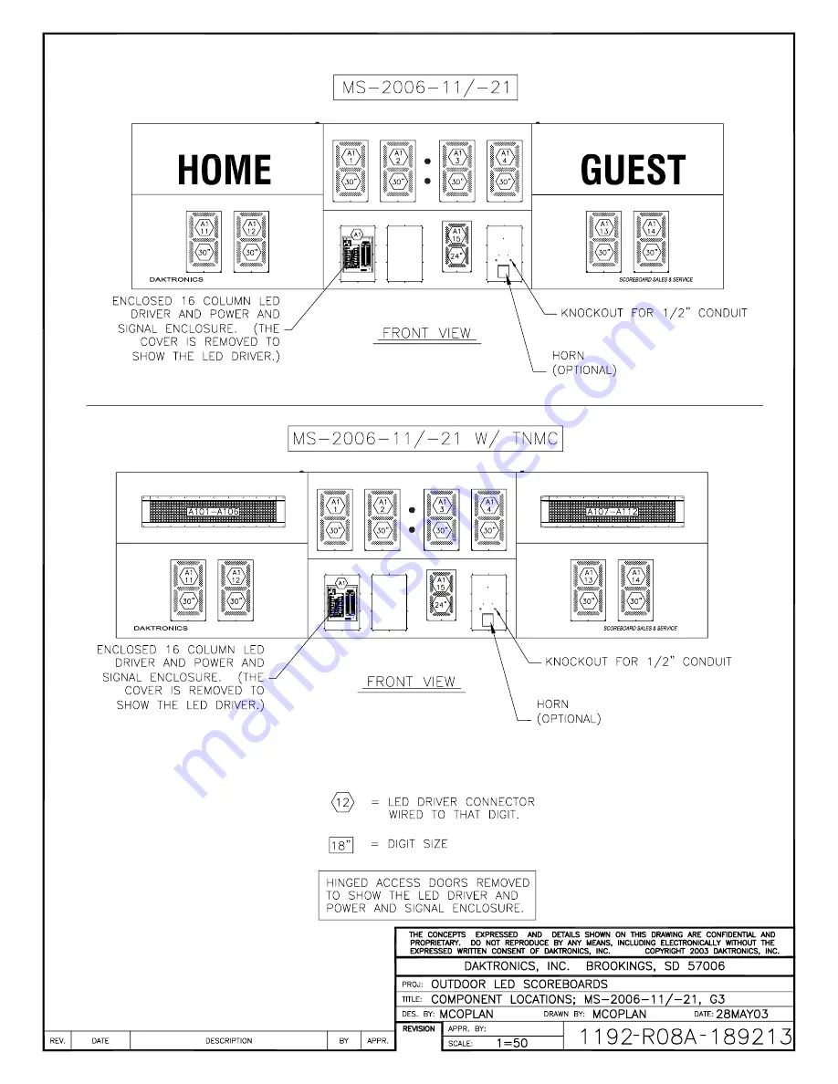 Daktronics BA-1018 Display Manual Download Page 164