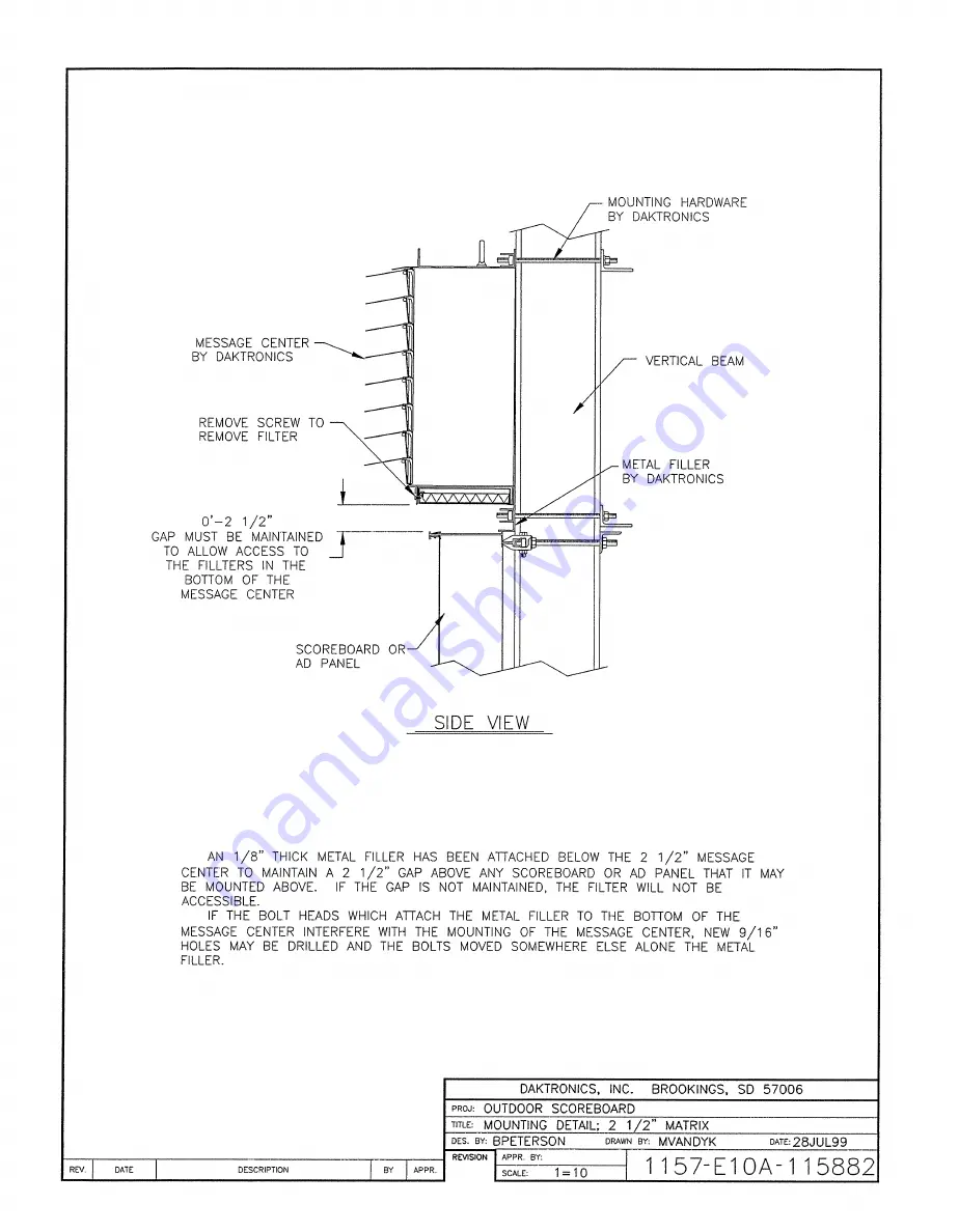 Daktronics BA-1518-11 Installation, Maintenance, And Specifications Manual Download Page 86