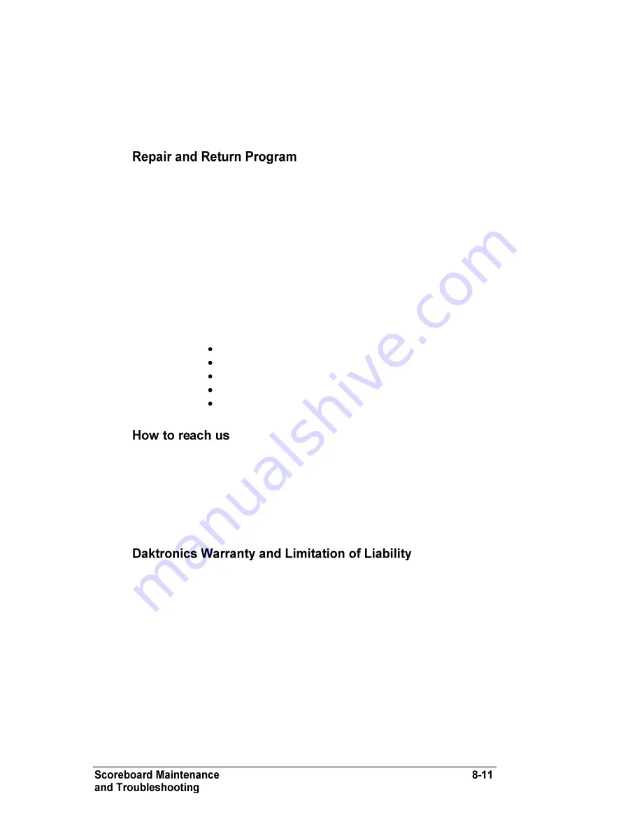 Daktronics BA-1518 Display Manual Download Page 71