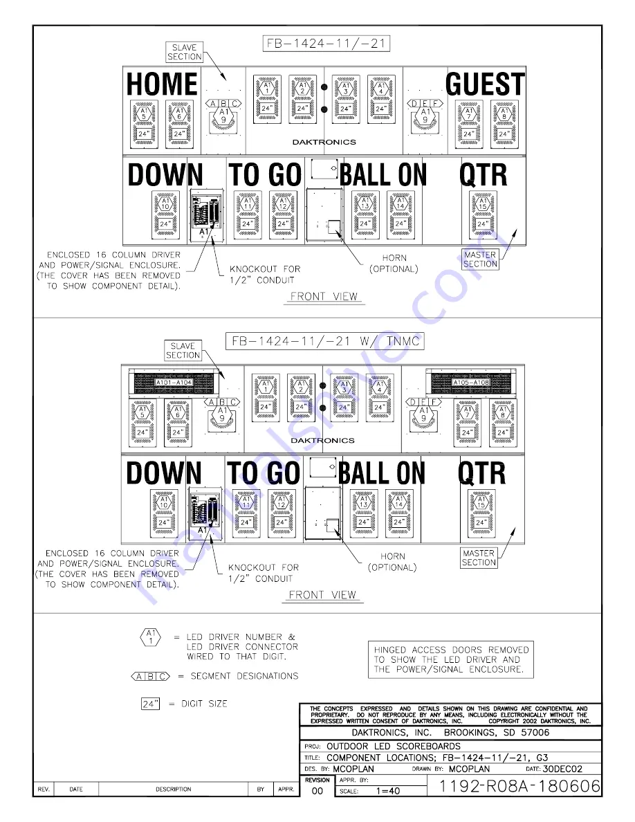 Daktronics BA-1518 Display Manual Download Page 135