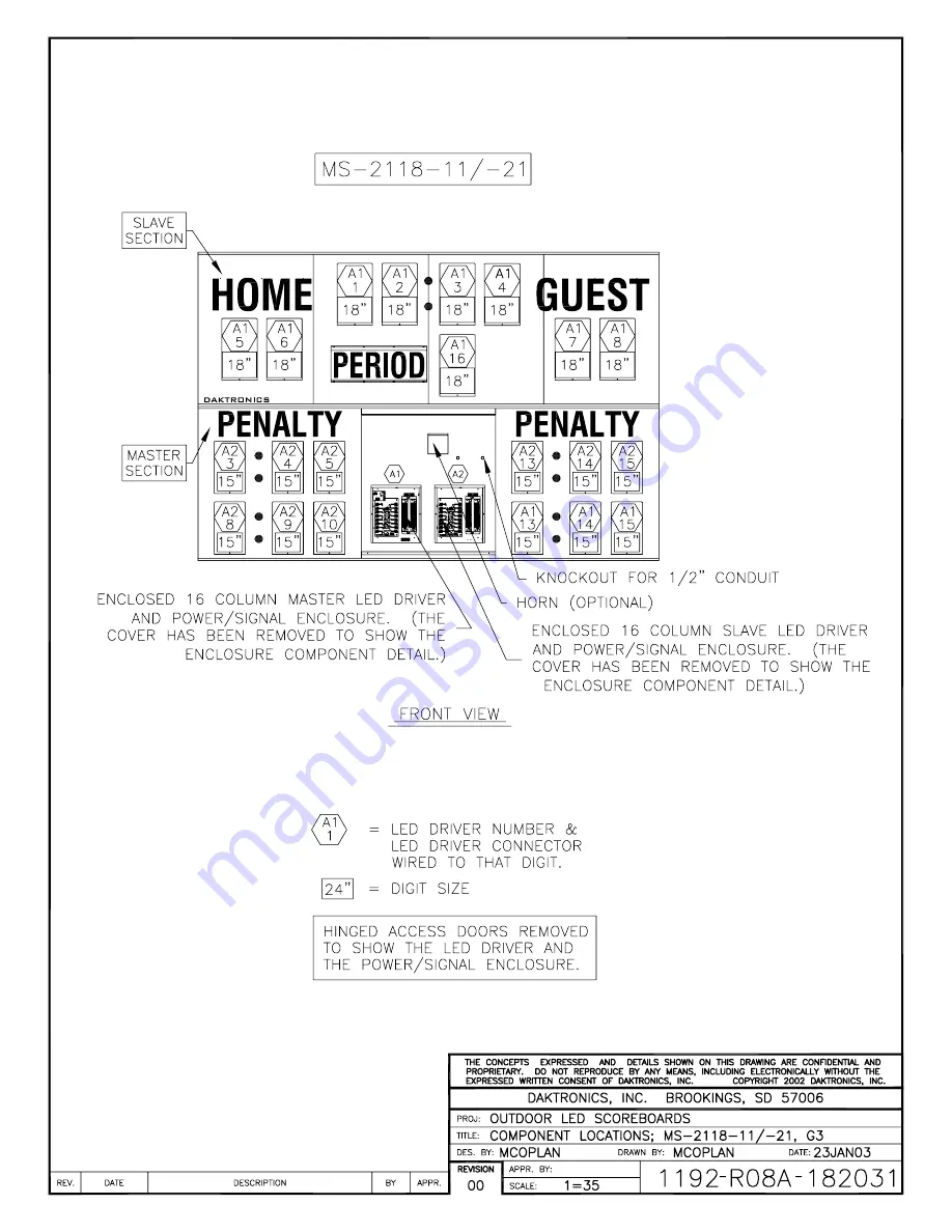 Daktronics BA-1518 Display Manual Download Page 141