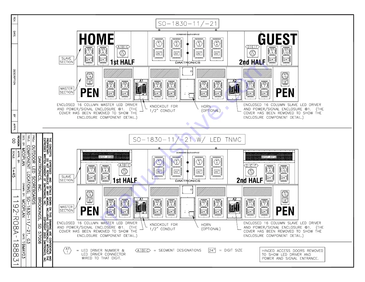 Daktronics BA-1518 Display Manual Download Page 157