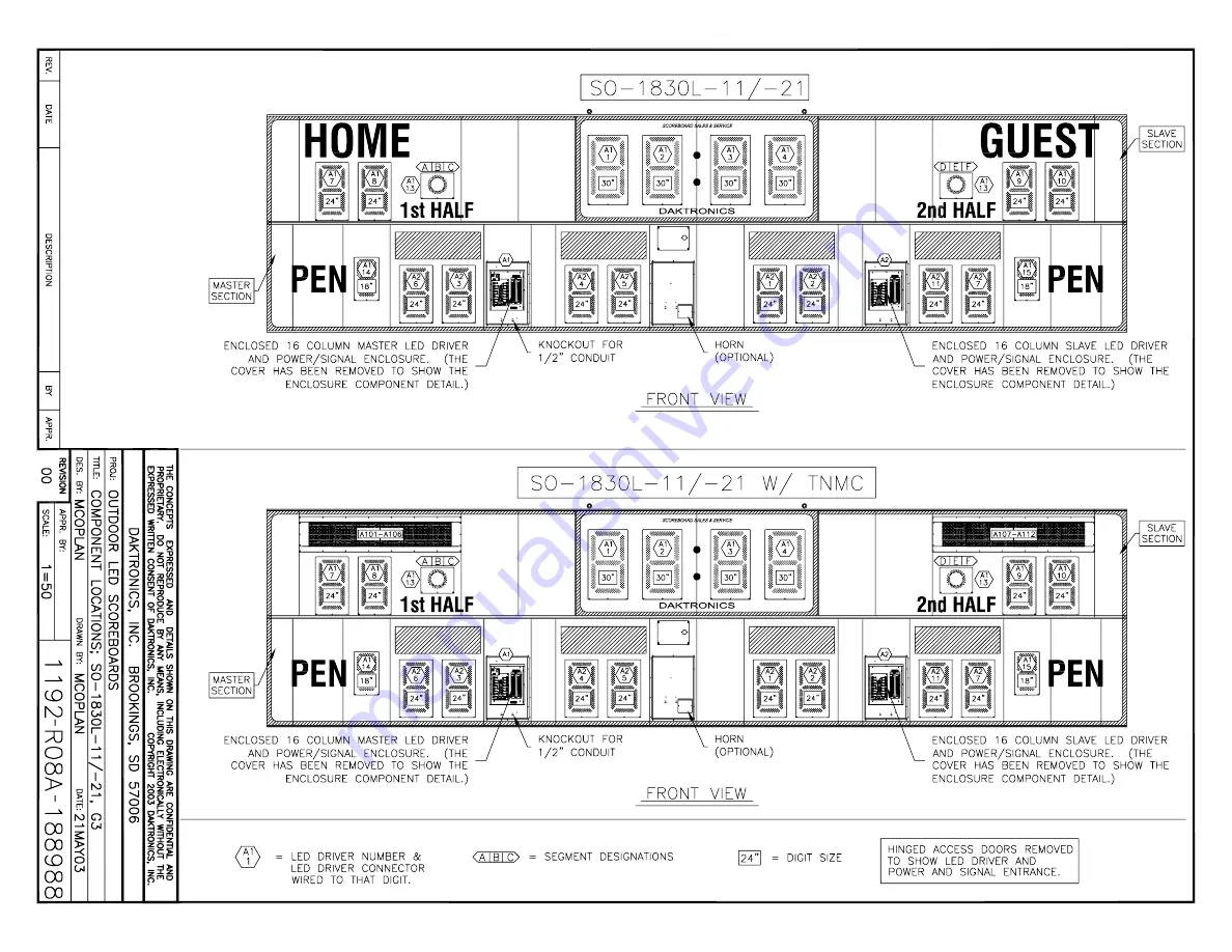 Daktronics BA-1518 Display Manual Download Page 158