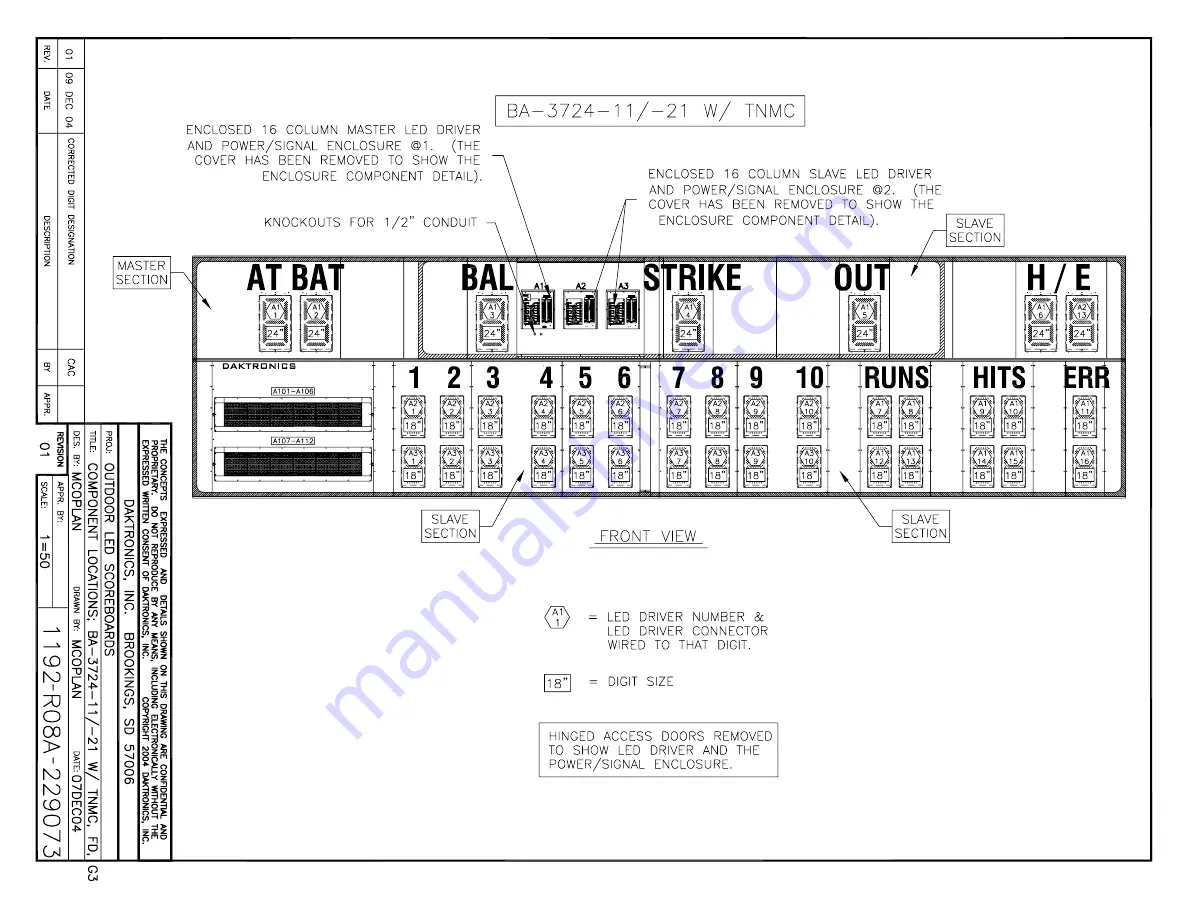 Daktronics BA-1518 Display Manual Download Page 169