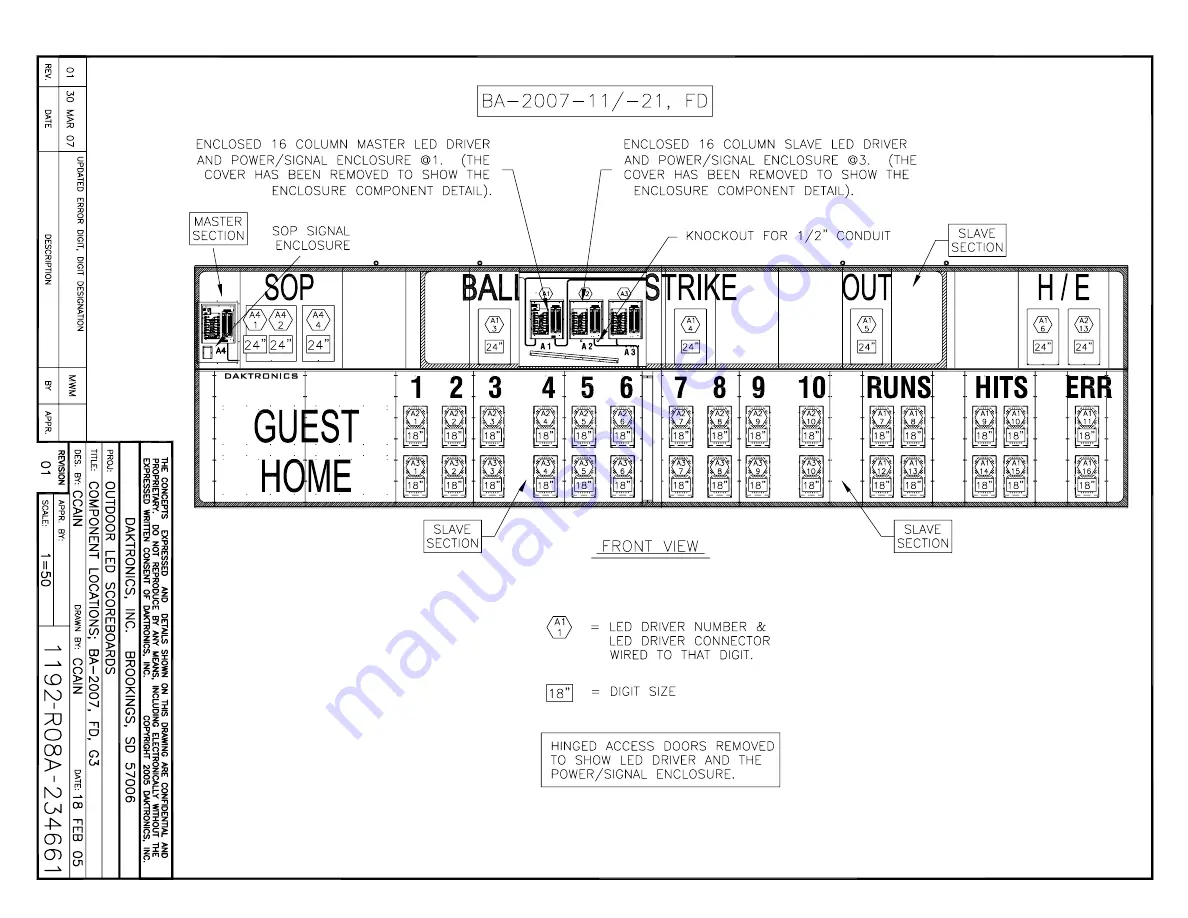 Daktronics BA-1518 Display Manual Download Page 175