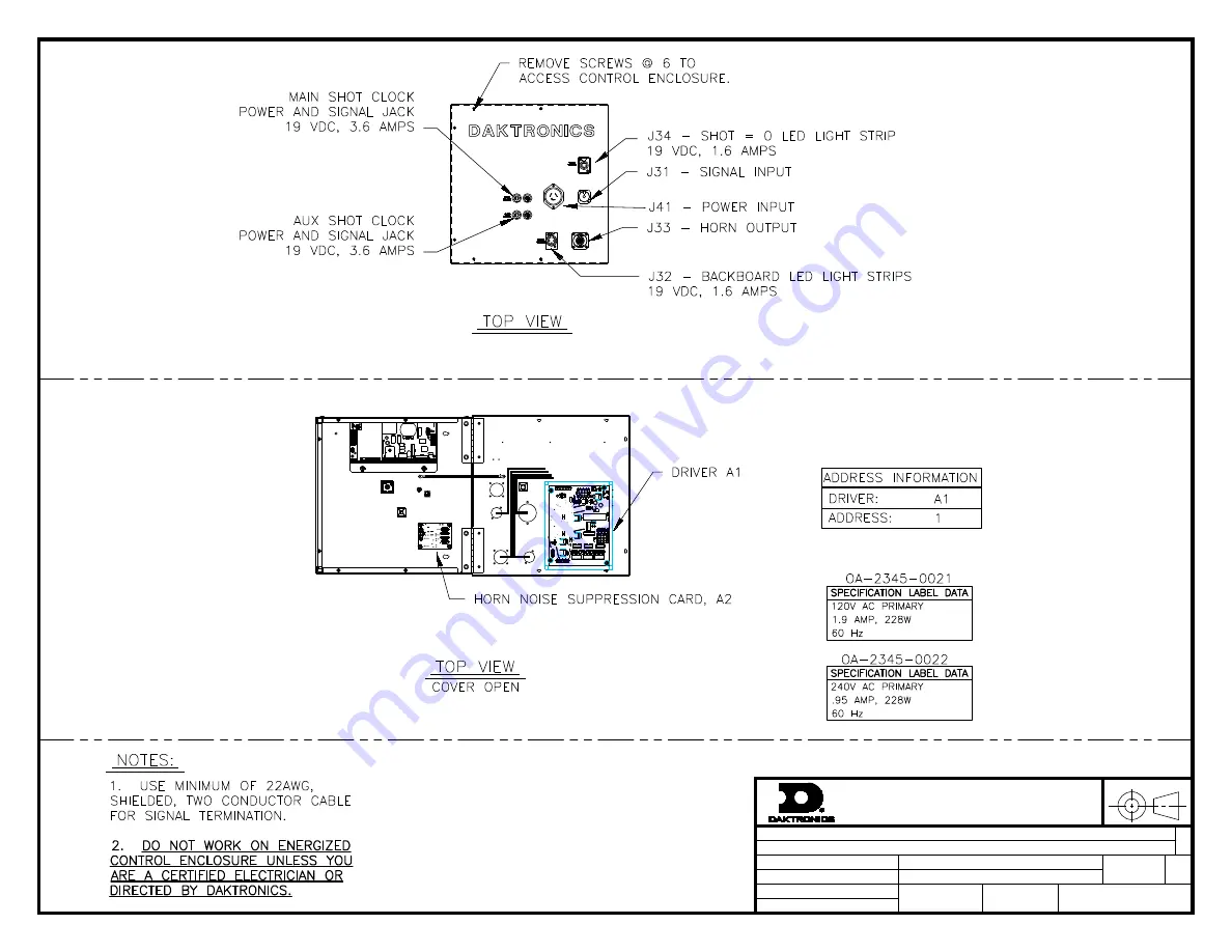 Daktronics BB-2160 Display Manual Download Page 28