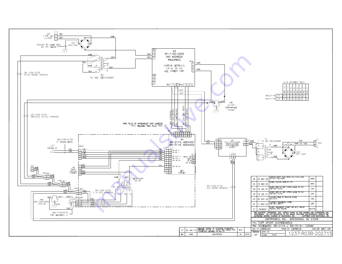 Daktronics ColorSmart BB-3101 Скачать руководство пользователя страница 94