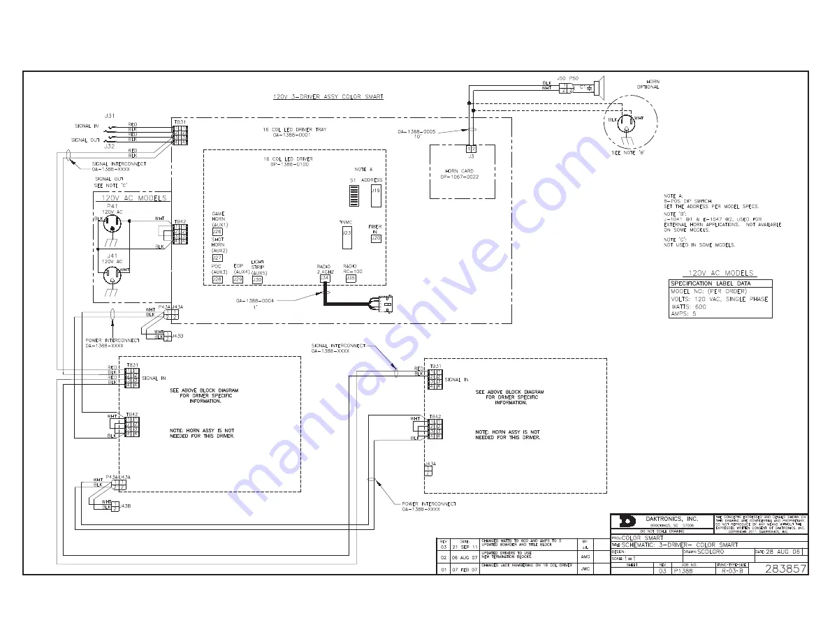 Daktronics ColorSmart BB-3101 Скачать руководство пользователя страница 96