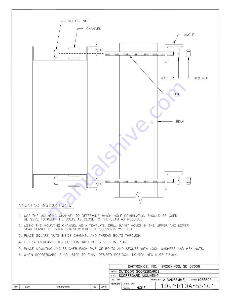 Daktronics DistaView BA-624-31 Display Manual Download Page 46