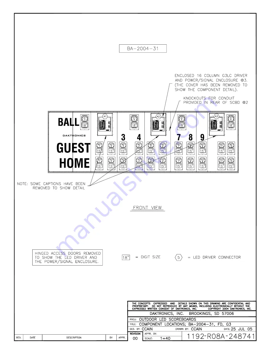 Daktronics DistaView BA-624-31 Display Manual Download Page 80