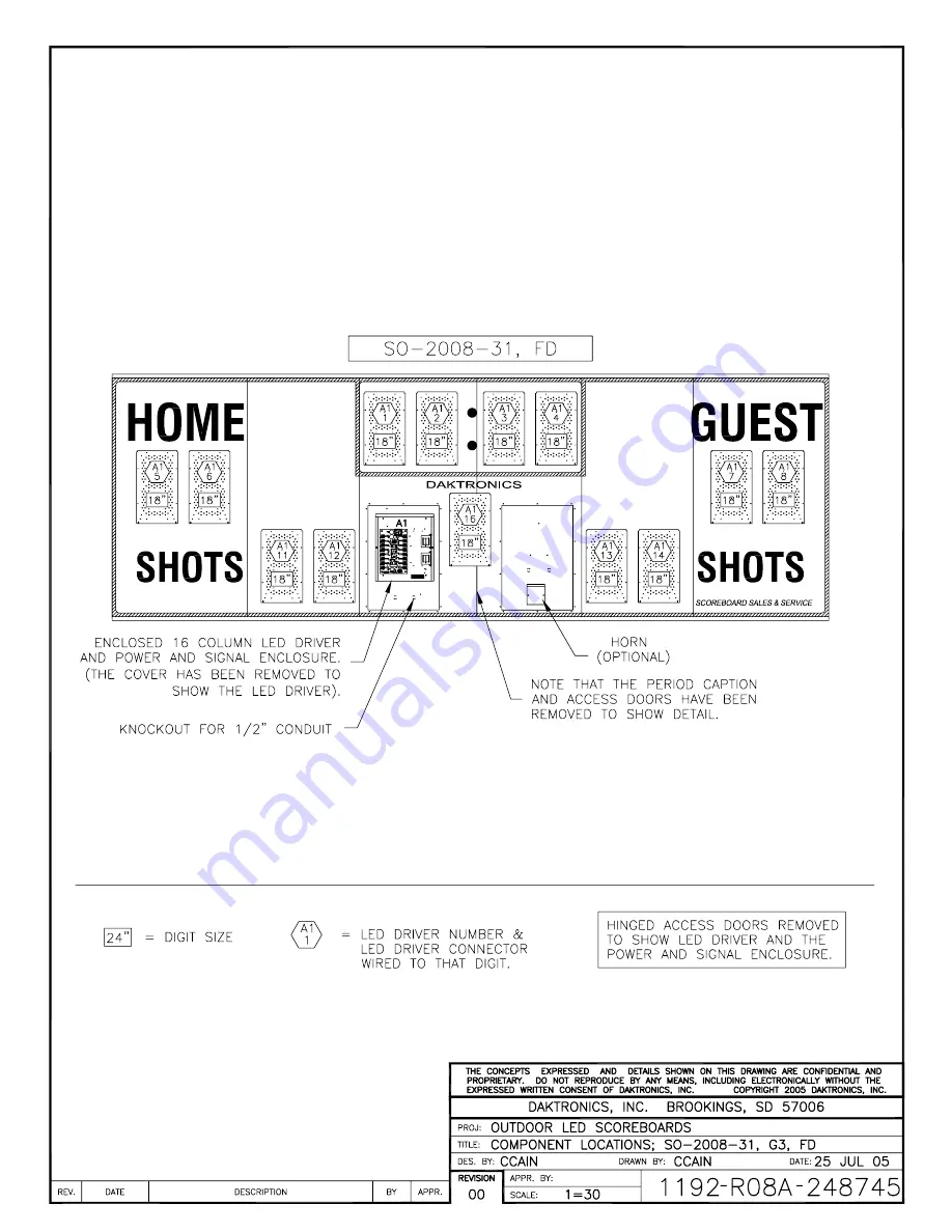 Daktronics DistaView BA-624-31 Display Manual Download Page 81