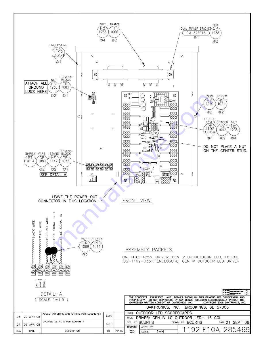 Daktronics DistaView BA-624-31 Скачать руководство пользователя страница 82