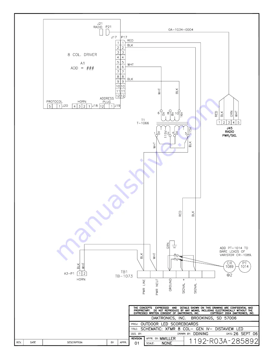 Daktronics DistaView BA-624-31 Display Manual Download Page 84