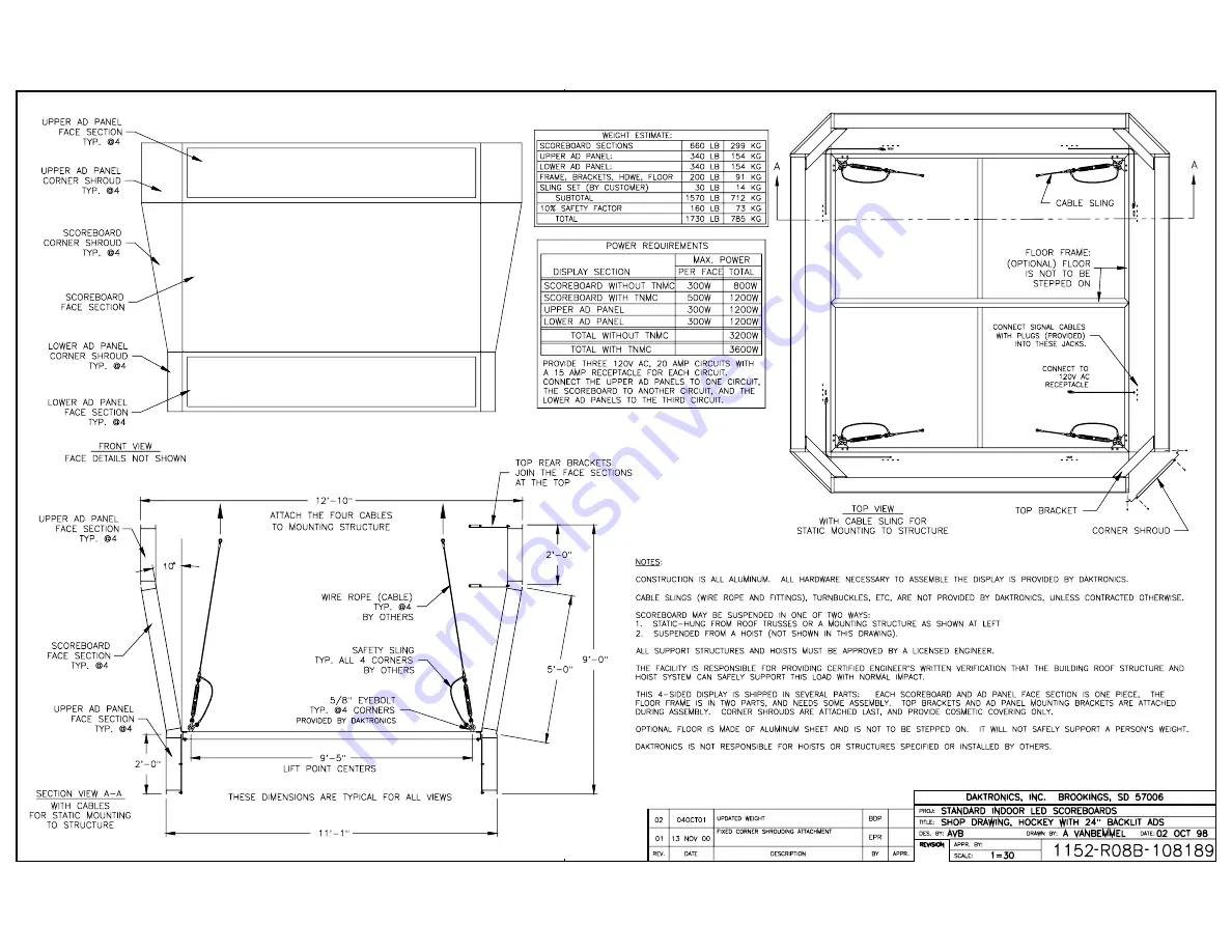 Daktronics H-2024-9 Installation And Maintenance Manual Download Page 44