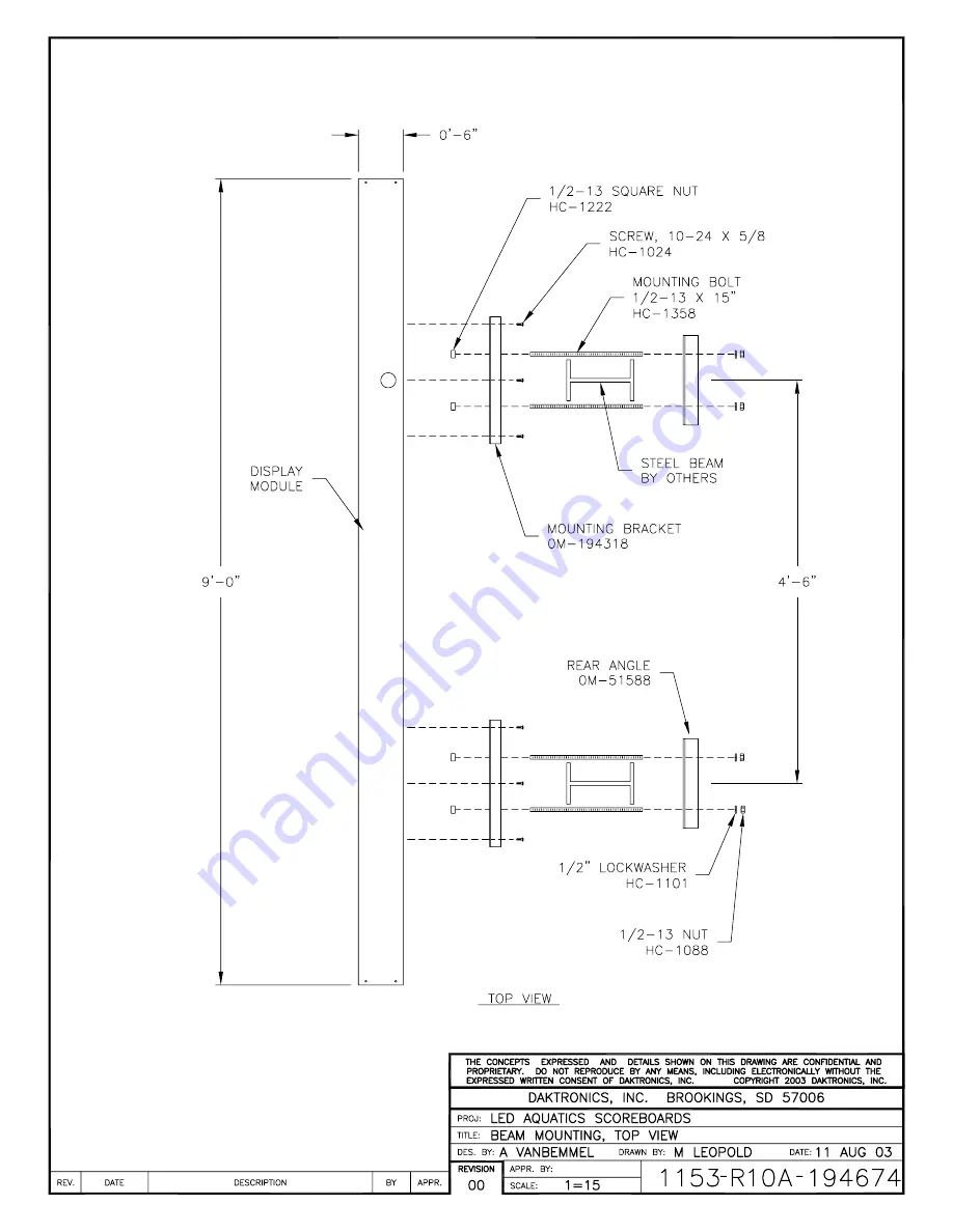 Daktronics SW-2101 Display Manual Download Page 48