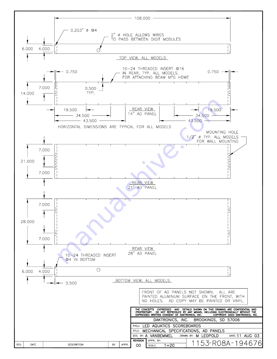 Daktronics SW-2101 Скачать руководство пользователя страница 49